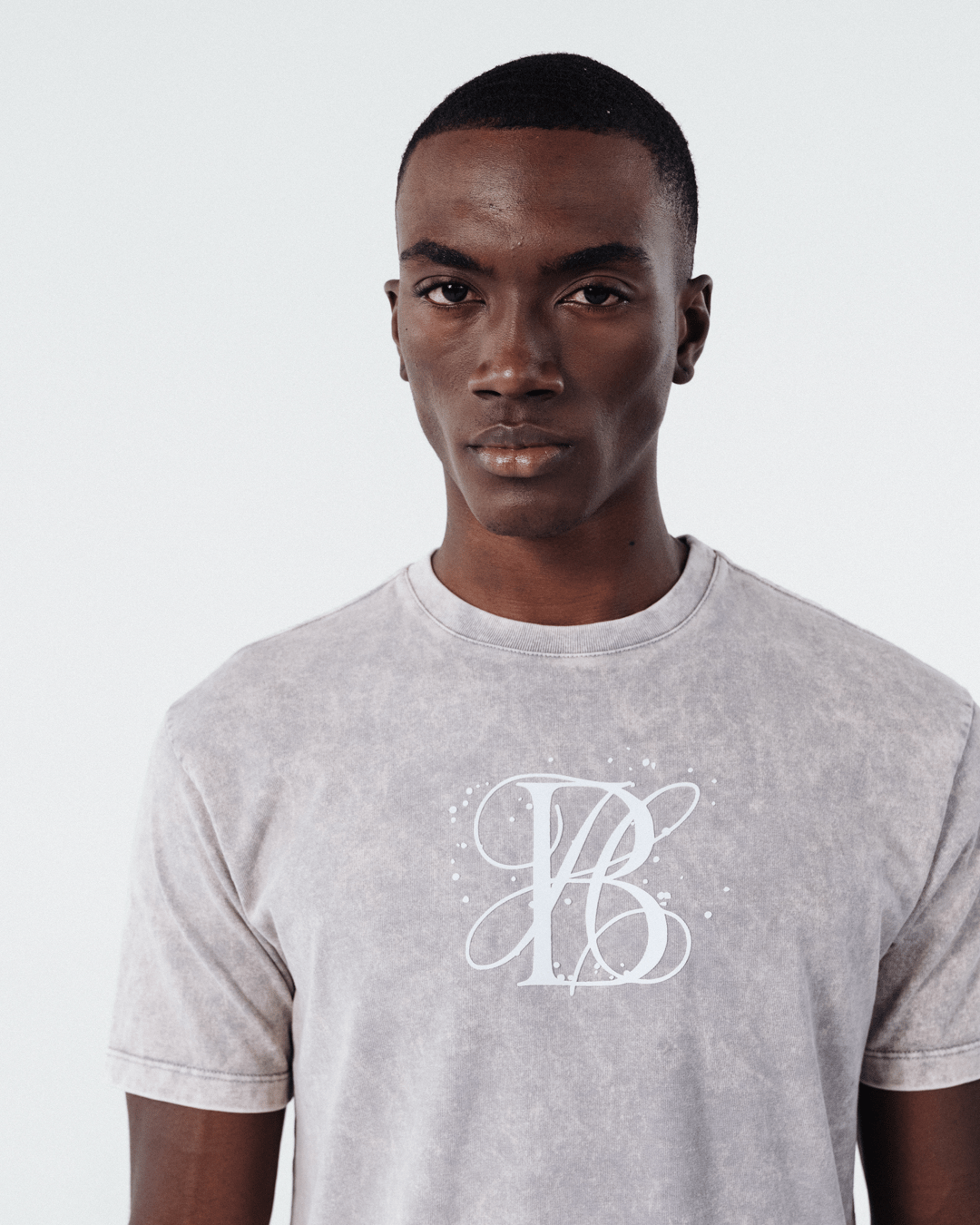 ACHERNER GREY ACID WASH T SHIRT