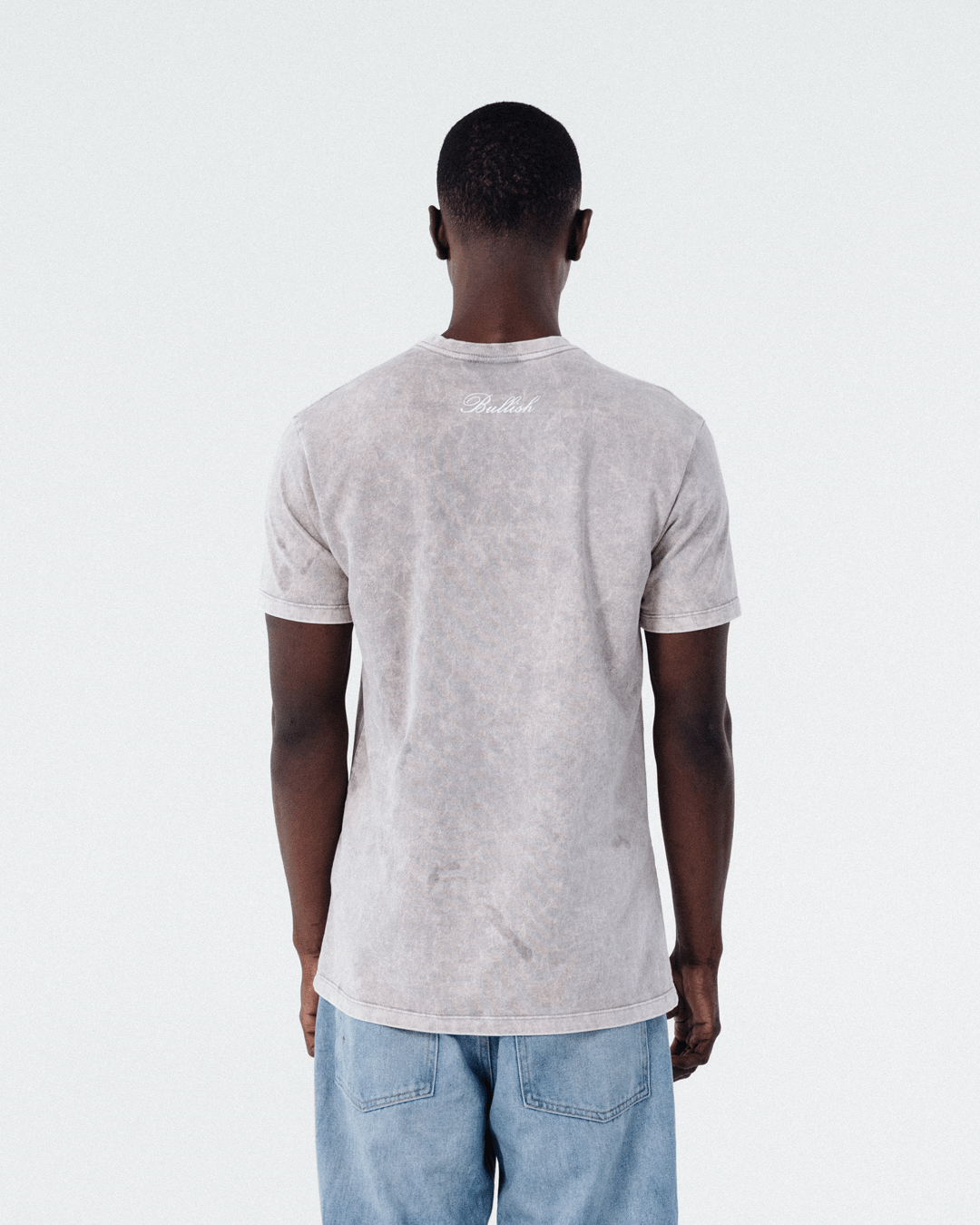 ACHERNER GREY ACID WASH T SHIRT