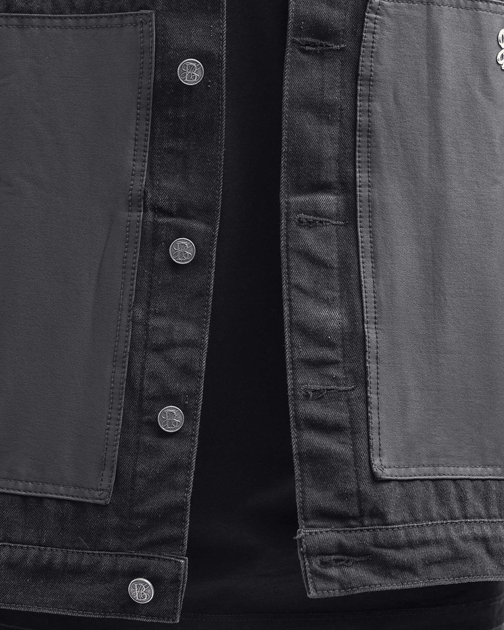 CHAQUETA DENIM TOWER NEGRA HOMBRE