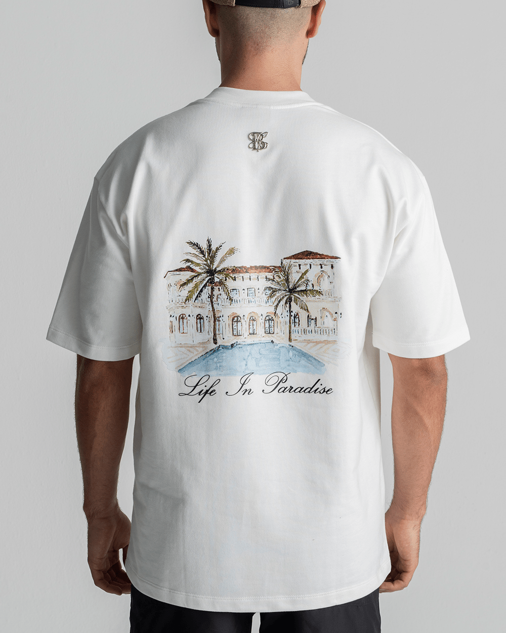 PARADISE SOLID WHITE T SHIRT OVERSIZED