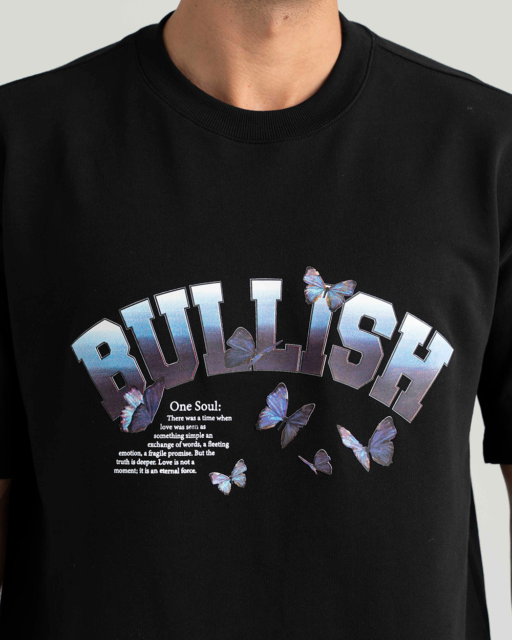 Camiseta Monarca Negra Hombre Oversized