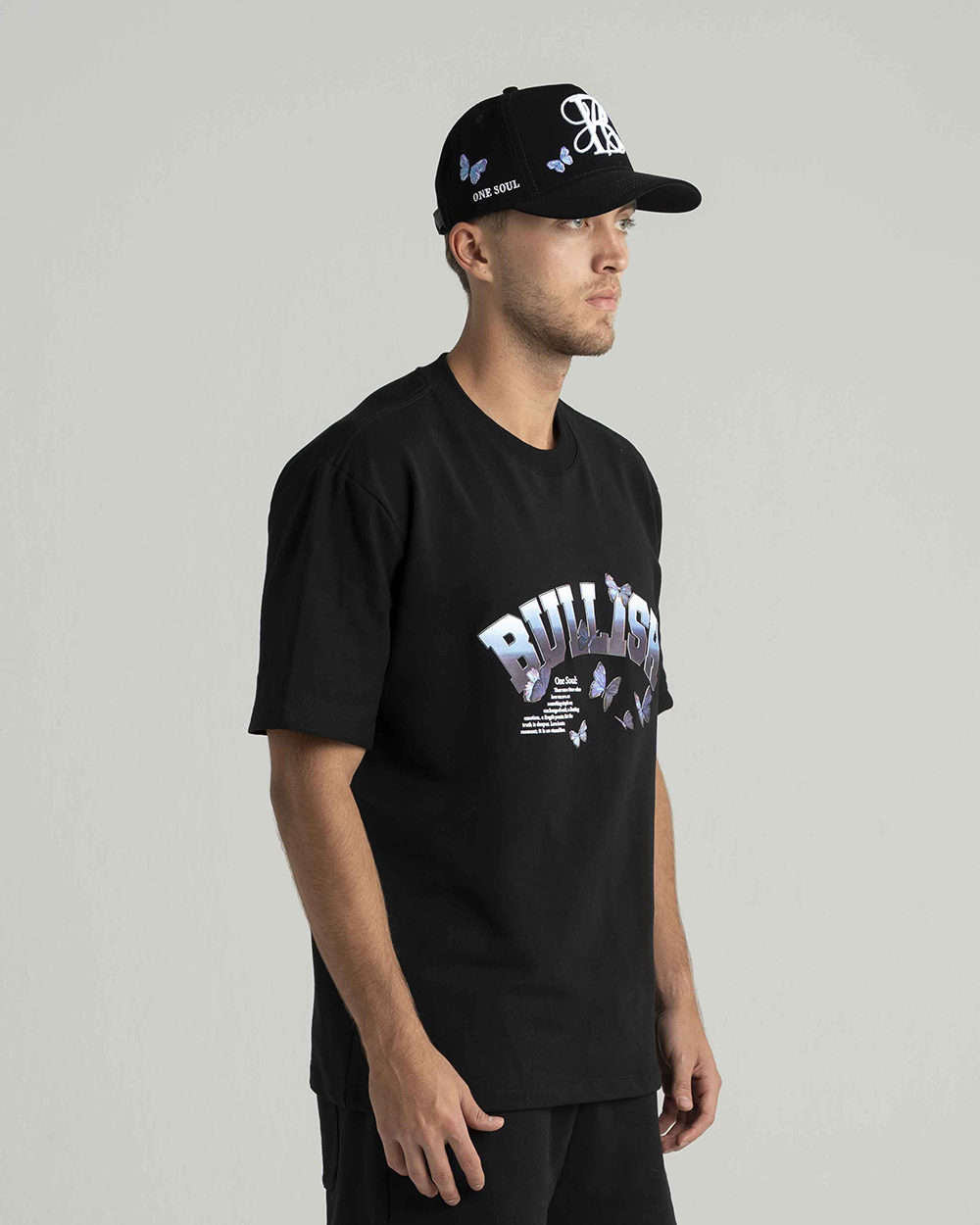 Camiseta Monarca Negra Hombre Oversized