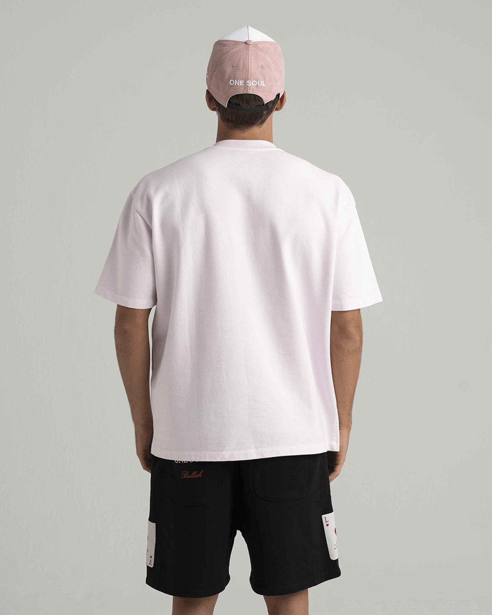 CAMISETA AMORE ROSADA HOMBRE OVERSIZED