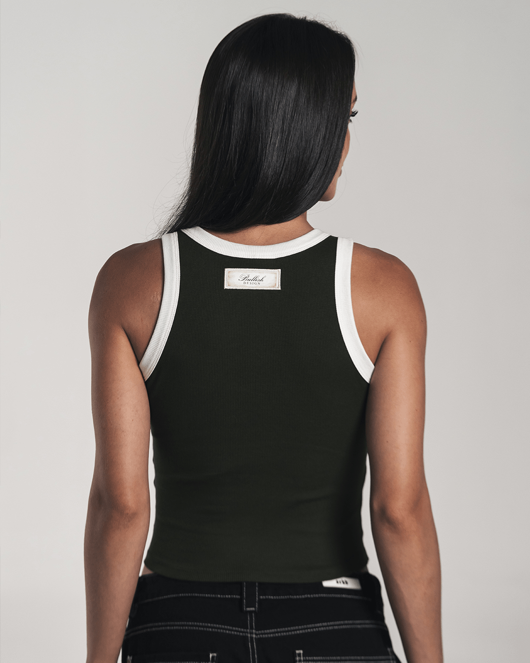 NED SOLID GREEN TANK TOP
