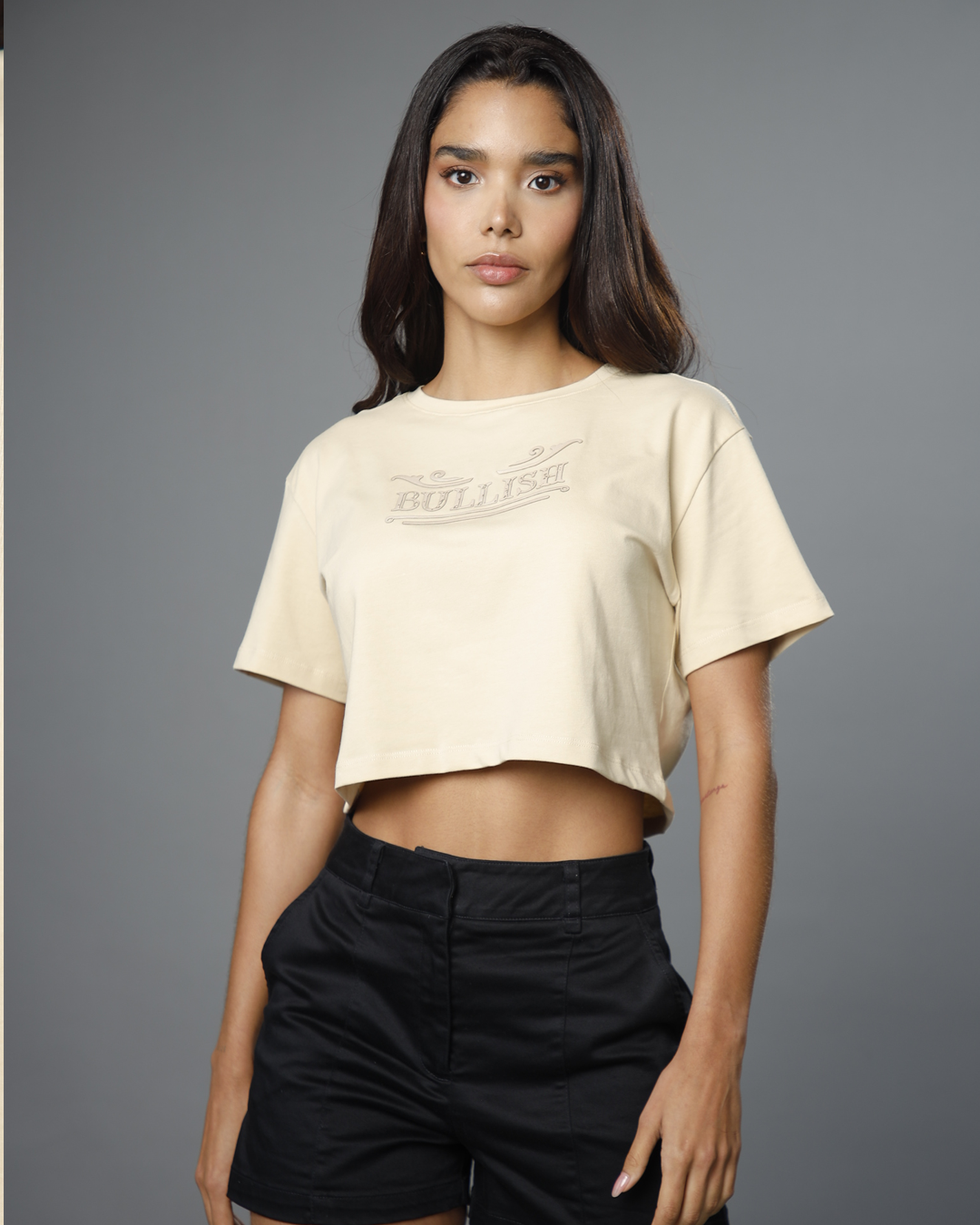 ANAWA CROP TOP SAND WOMEN