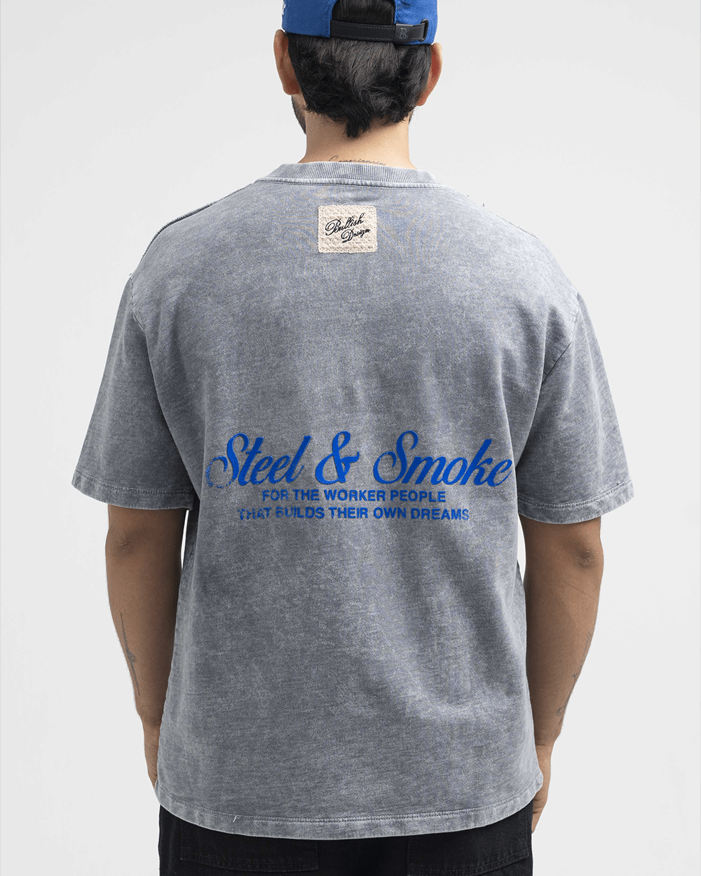 CAMISETA CORRUGATE LAVADA GRIS HOMBRE OVERSIZED