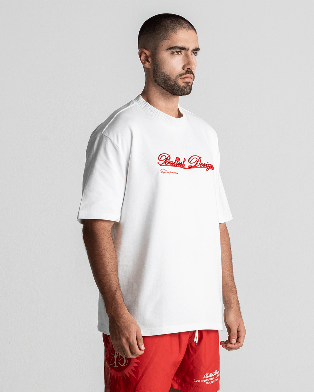 ISLAND SOLID WHITE OVERSIZED T SHIRT