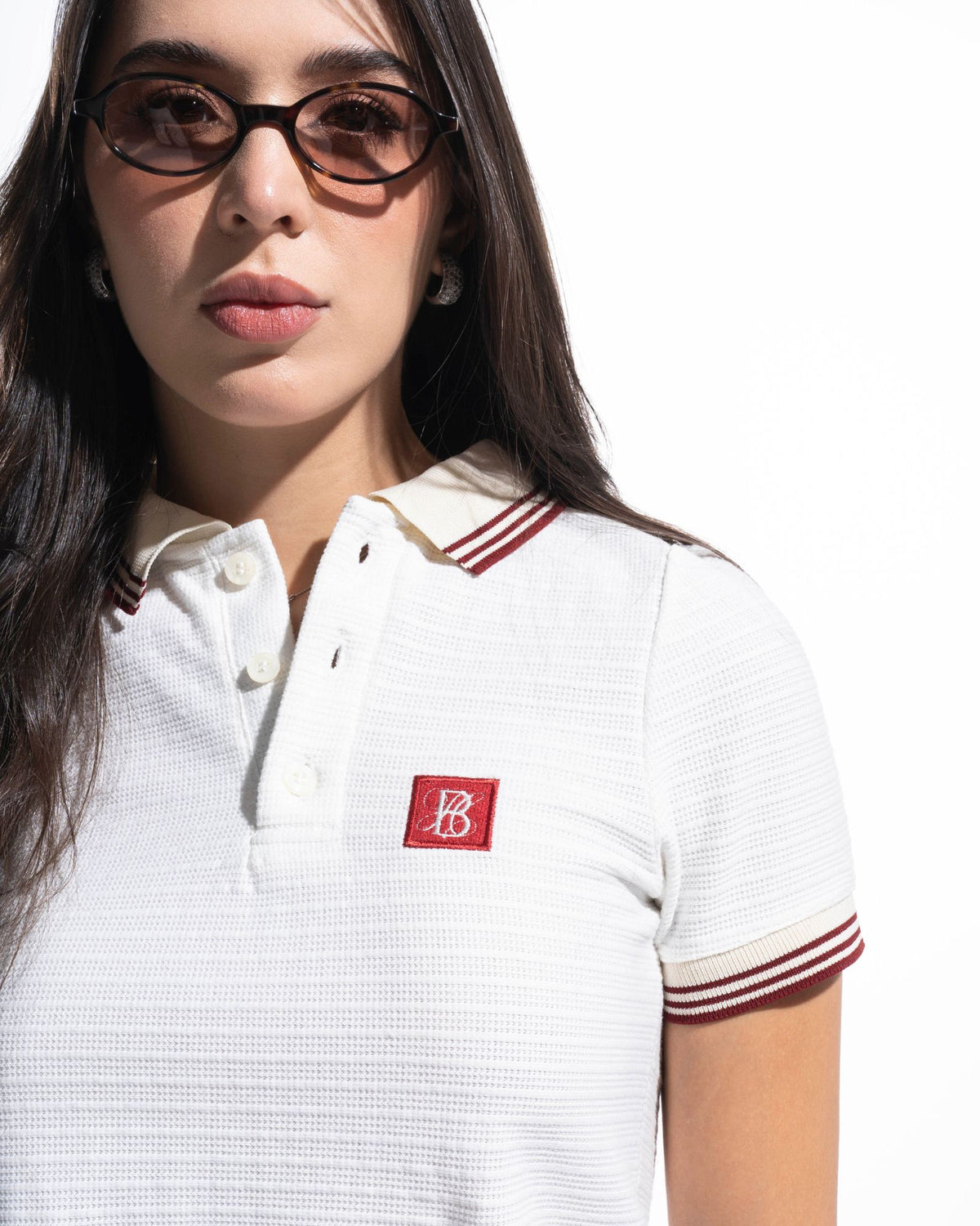 Camiseta Polo Riviera Blanca Mujer