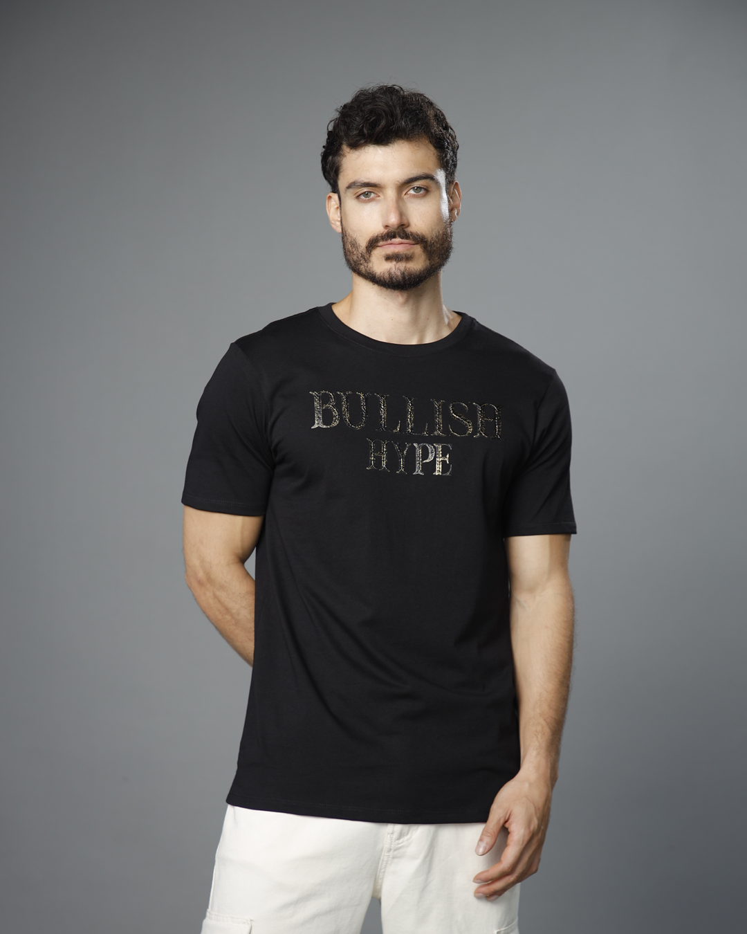 UTHA BLACK T-SHIRT MEN